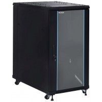 PHASAK Armario Rack 19" Phasak Pro 27U  600x1000 Montado (Incluye: 2 bandejas de 19? + Regleta electrica 19? + Juego de ruedas +  Ventilacion)